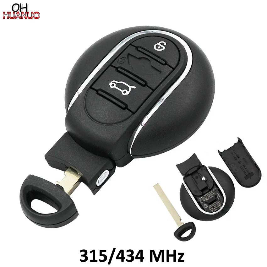 

Remote Car Key Fob Smart keyless Entry 315MHz 433MHz for BMW MINI Cooper 2017 with insert key
