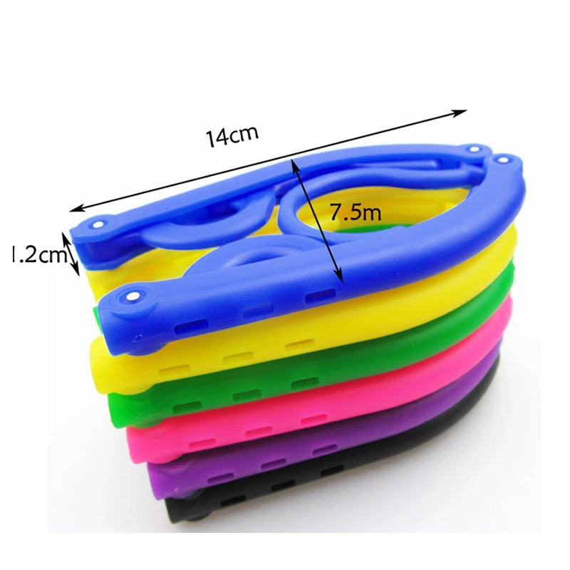 10x экологически чистые Складные вешалки для одежды путешествия дома Портативный нескользящий пластиковый крючок для сушки одежды органайзер для шкафа-TF