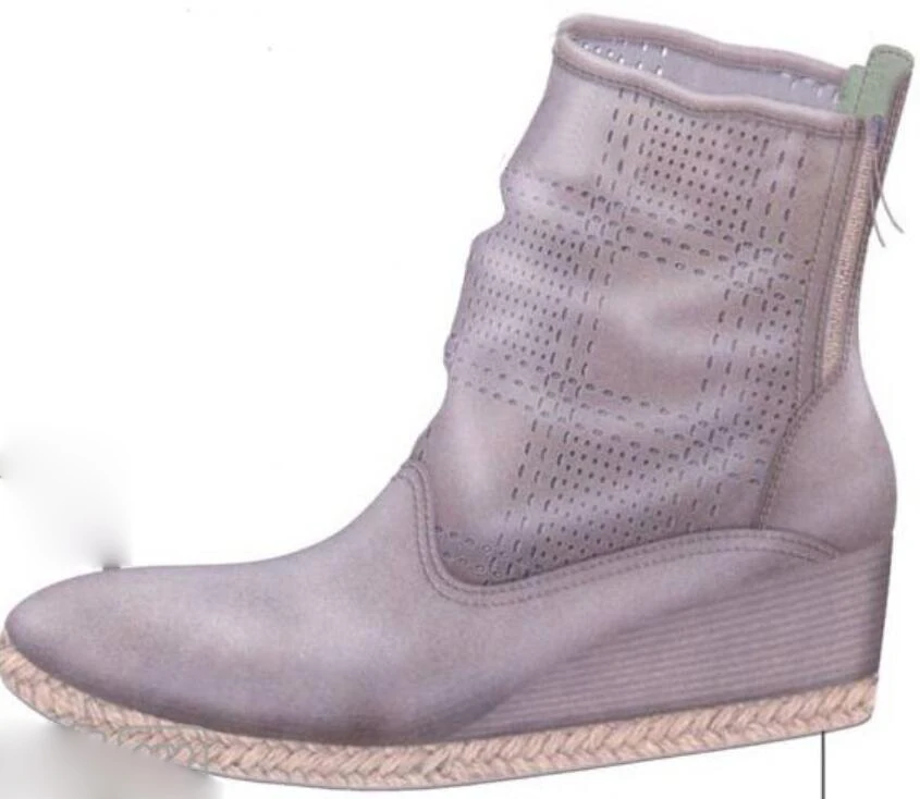 

Sapato Feminino Vintage Woman Ankle Boots Winter Luxury Leather Wedge High Heels Pumps Girls Booties Chaussures Femme Zip AB1118