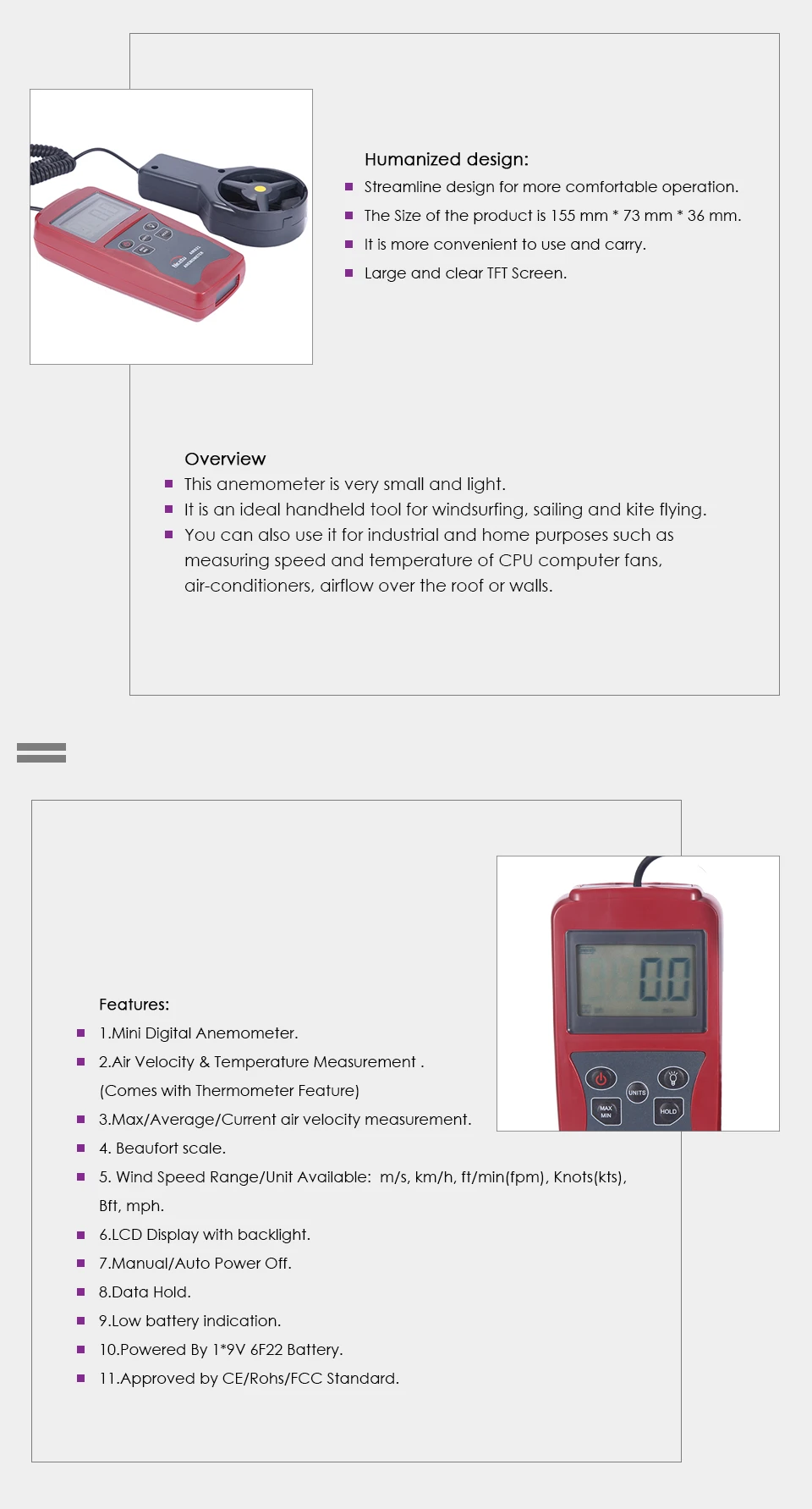 Nicetymeter AM821 ЖК Ручной цифровой профессиональный Анемометр измеритель скорости ветра с лопастным датчиком подсветка