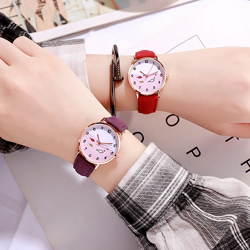 

JBRL Fashion Fish Wrist Watches Women Watch Ladies Leather Dress Quartz WristWatch Female Luxury Hours Gift For Girl reloj mujer