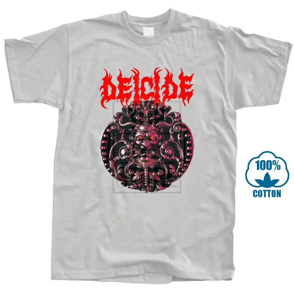 Deicide 1990 логотип альбом Обложка футболка - Цвет: Серый
