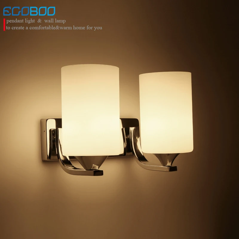 NEW Modern Factory direct sale stainless steel glass wall lamps hotel bedroom restaurant bedside light lamp corridor lights