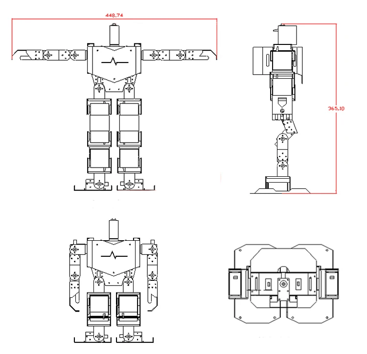 17 dof robot