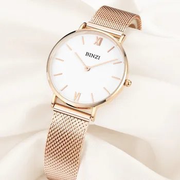 

Ultra Discount BINZI Watch Women Mesh Bracelet Stainless Steel Wrist Watch Ladies Female Clock Relogio Feminino Xfcs Reloj Mujer