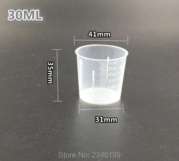 10 мл/30 мл 10 г/30 г 100 шт./лот полупрозрачные измерения чашки со шкалой, раствор Пластик чашки