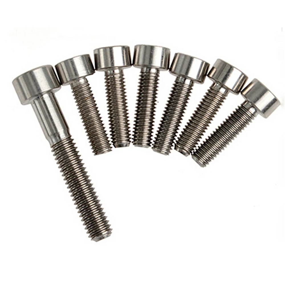 

6 Pcs M5X18 Original Color Titanium Ti Bolt Socket Head Screw +1 pcs M6x35mm Titanium Screw Bike Accessories