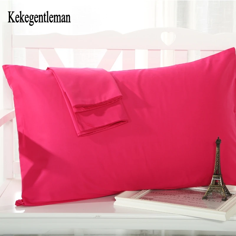 

Kekegentleman 1 Pair 45*72cm solid pillowcase, pillow cover, pillow case, color optional 16 colors