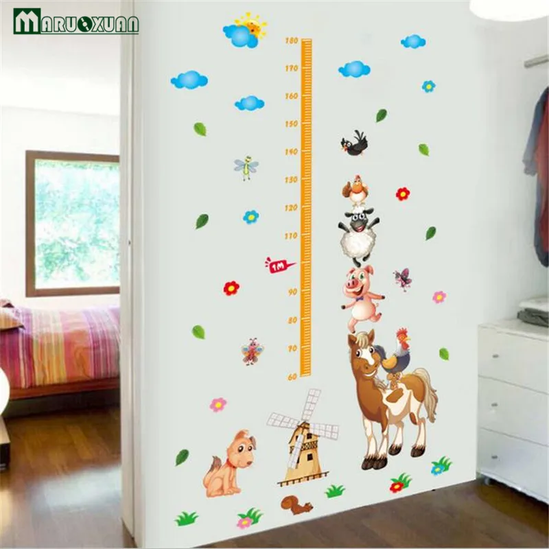 Cartoon Weiland Dier Combinatie Sticker Body Hoogte Plakken Kamer ... Cartoon Weiland Dier Combinatie Sticker Body Hoogte Plakken Kamer ...