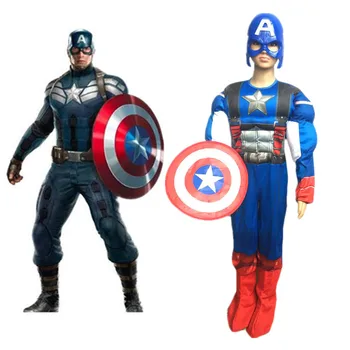 

Kids Child day America Captain Muscle Avengers Costumes Captain Masks Boys Clothing Halloween Superhero Cosplay Set