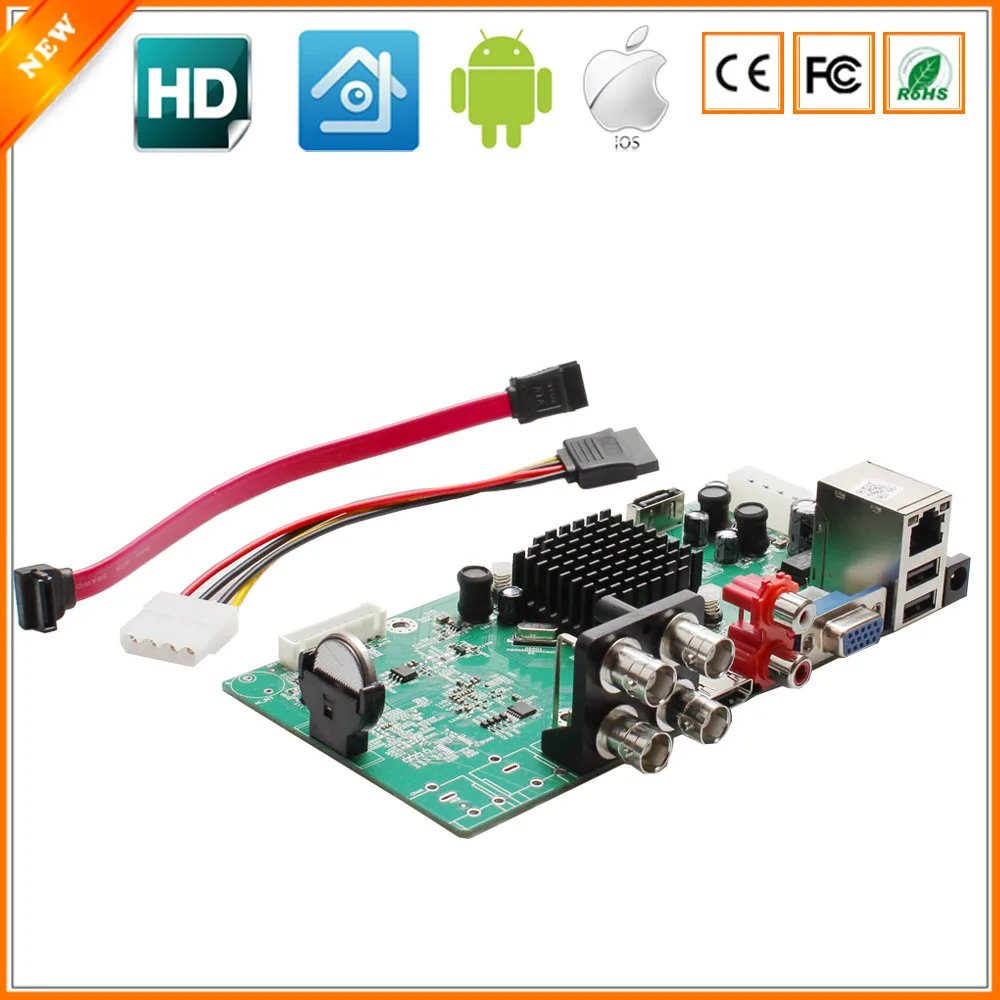

BESDER 4 in 1 4 Channel AHD DVR Surveillance Security CCTV Recorder DVR 4CH 1080N Hybrid DVR Board For Analog AHD CVI TVI
