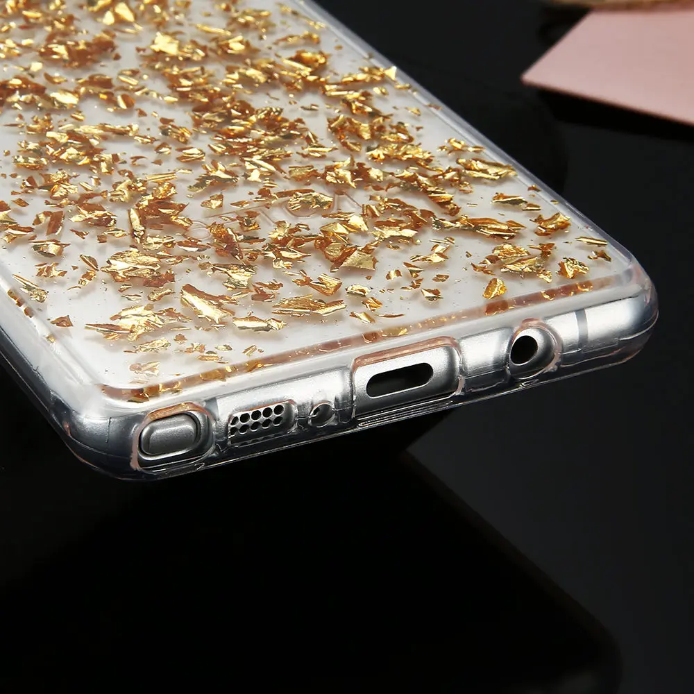 Роскошный чехол KISSCASE из золотой фольги для Samsung Note 4 5 8 A J 3 7 чехлы с блестками