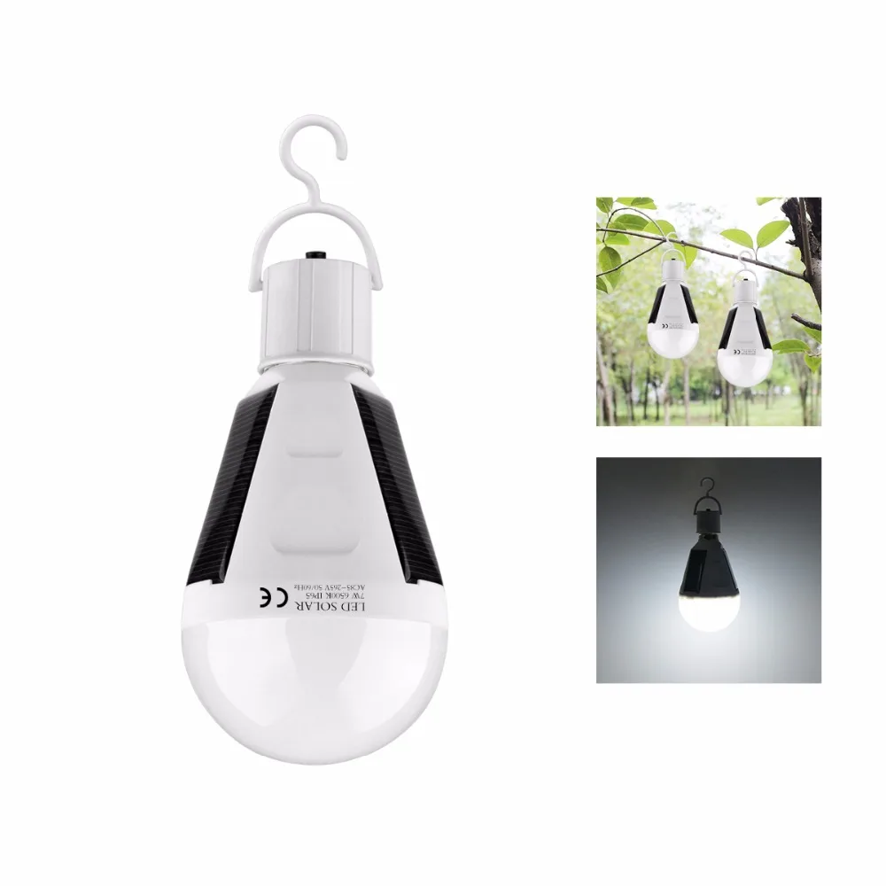 

Smart Sensor Charge LED Solar lamp E27 7W 12W AC85V-265V Rechargeable Solar light Outdoor Emergency Bulb Waterproof Camping Tent