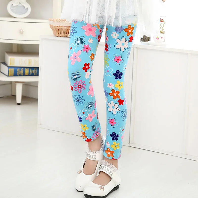 Леггинсы с цветочным принтом для девочек|girls pants|children pantsgirls leggings |