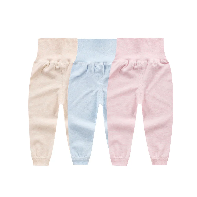 New Organic Cotton Baby Pants Soft Comfortable Infant Trousers High