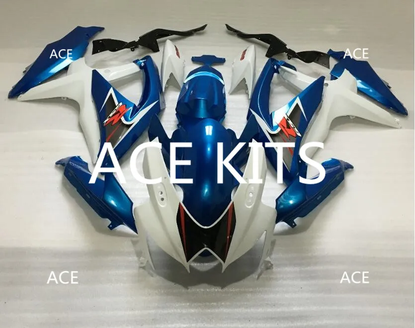 

ACE KITS New ABS Injection Fairings Kit Fit For SUZUKI GSX-R600 GSX-R750 K8 2008 2009 GSX-R600 k8 08 09 Blue White p20