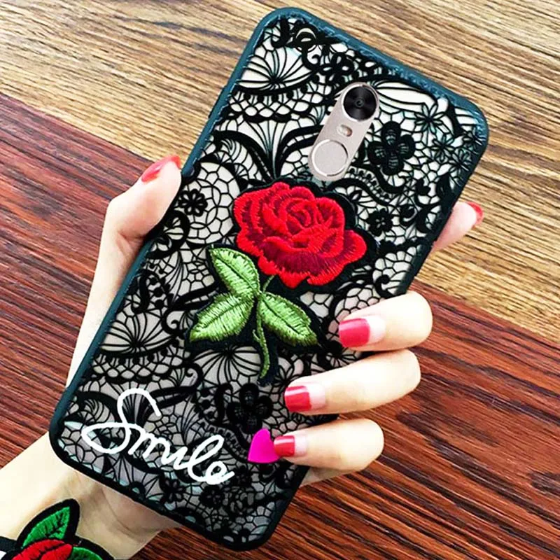 Kerzzil Phone case For Xiaomi MI 8 mi SE Mix2s 6X 5X Lace Flower cover cases for Redmi Note 4X 4 5A 5 Plus Pro Prime | Мобильные