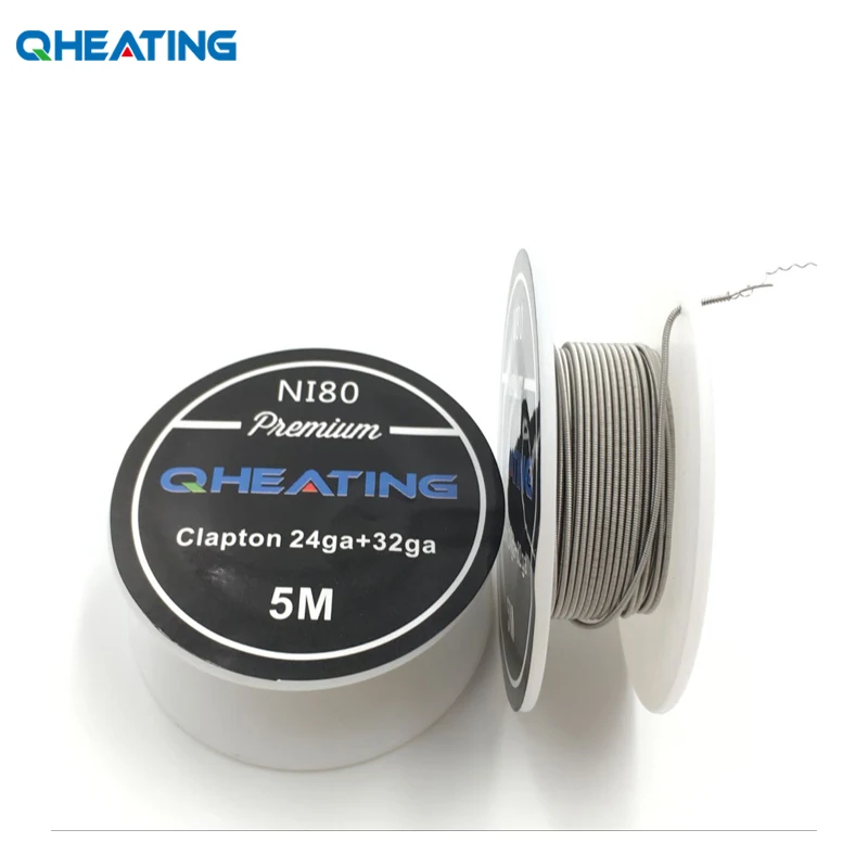 

Qheating 5m/roll NI80 Clapton Wire for RDA RBA Rebuildable Atomizer electronic cigarette Heating Wires