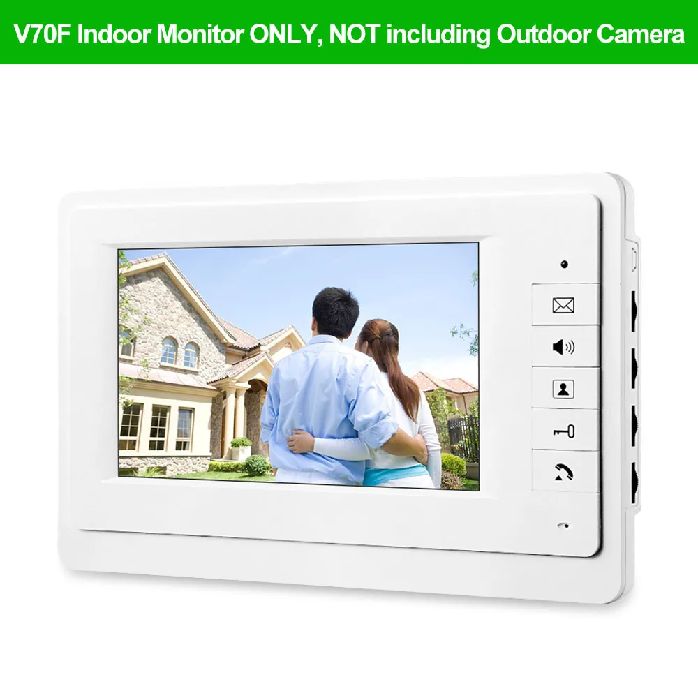OBO Hands 7 дюймов TFT цветной видеодомофон проводной дверной звонок домофонный экран монитор для дома квартиры - Цвет: V70F Monitor ONLY