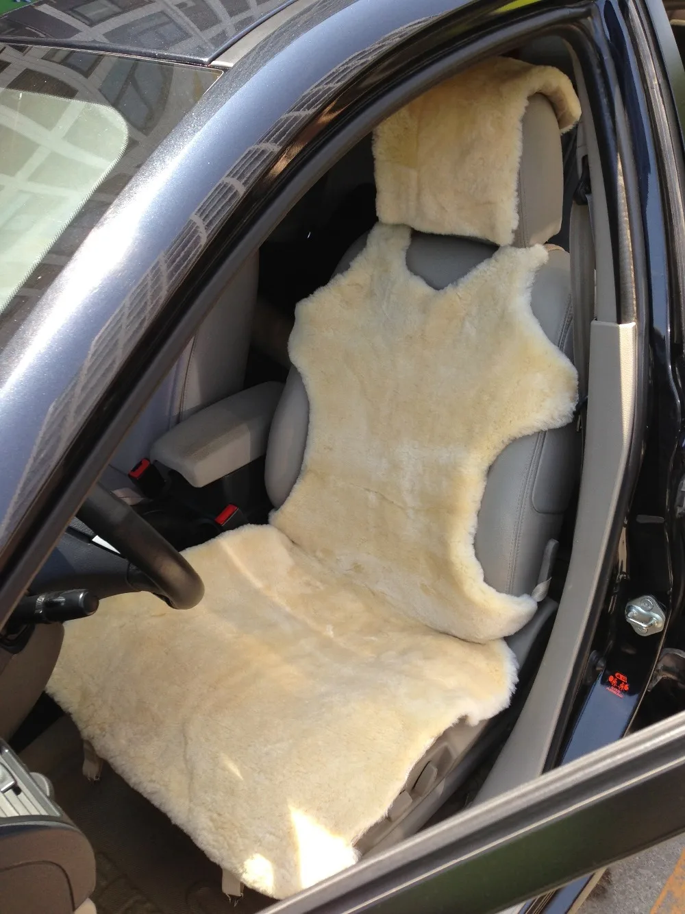 sample sale 1 Piece Short Hair real Sheepskin Car Seat Cover sports