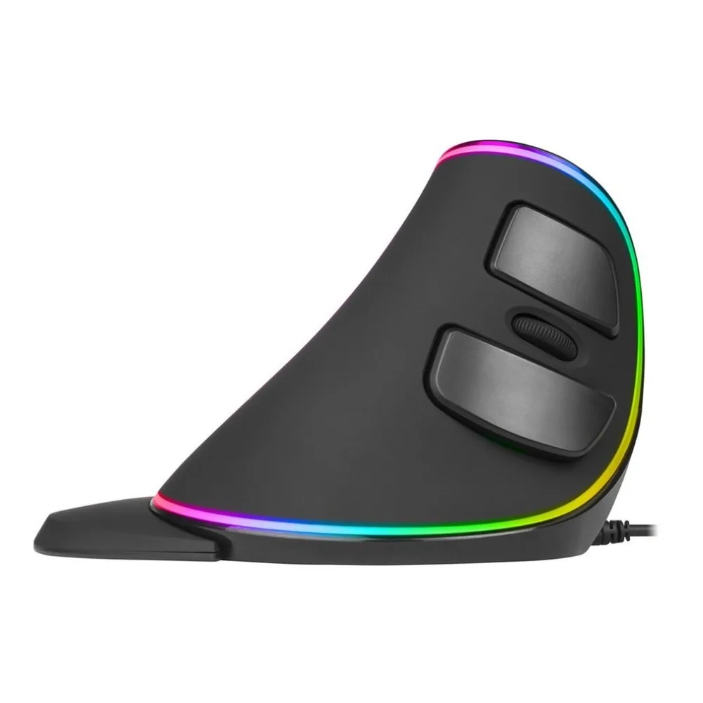 

Delux M618 Plus RGB Vertical Mouse IntelliSense Breathing Light Computer Wired Mouse Ergonomic USB 4000 DPI Mouse
