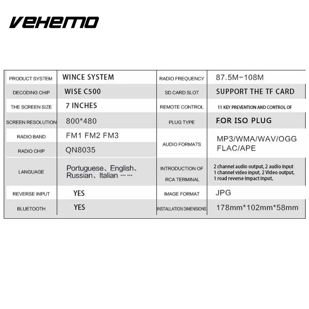 Vehemo светодиодный Экран FM радио MP5 Player Аудио Видео плеер автомобиля MP5 Премиум Bluetooth