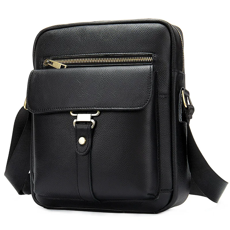 

BEAU-The First Layer Of Leather Men'S Bag Fashion Single Shoulder Vertical Briefcase Casual Retro Messenger Bag