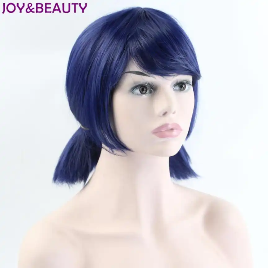 Joy Beauty 16inch Ladybug Wigs Peluca Marinette Girls Women