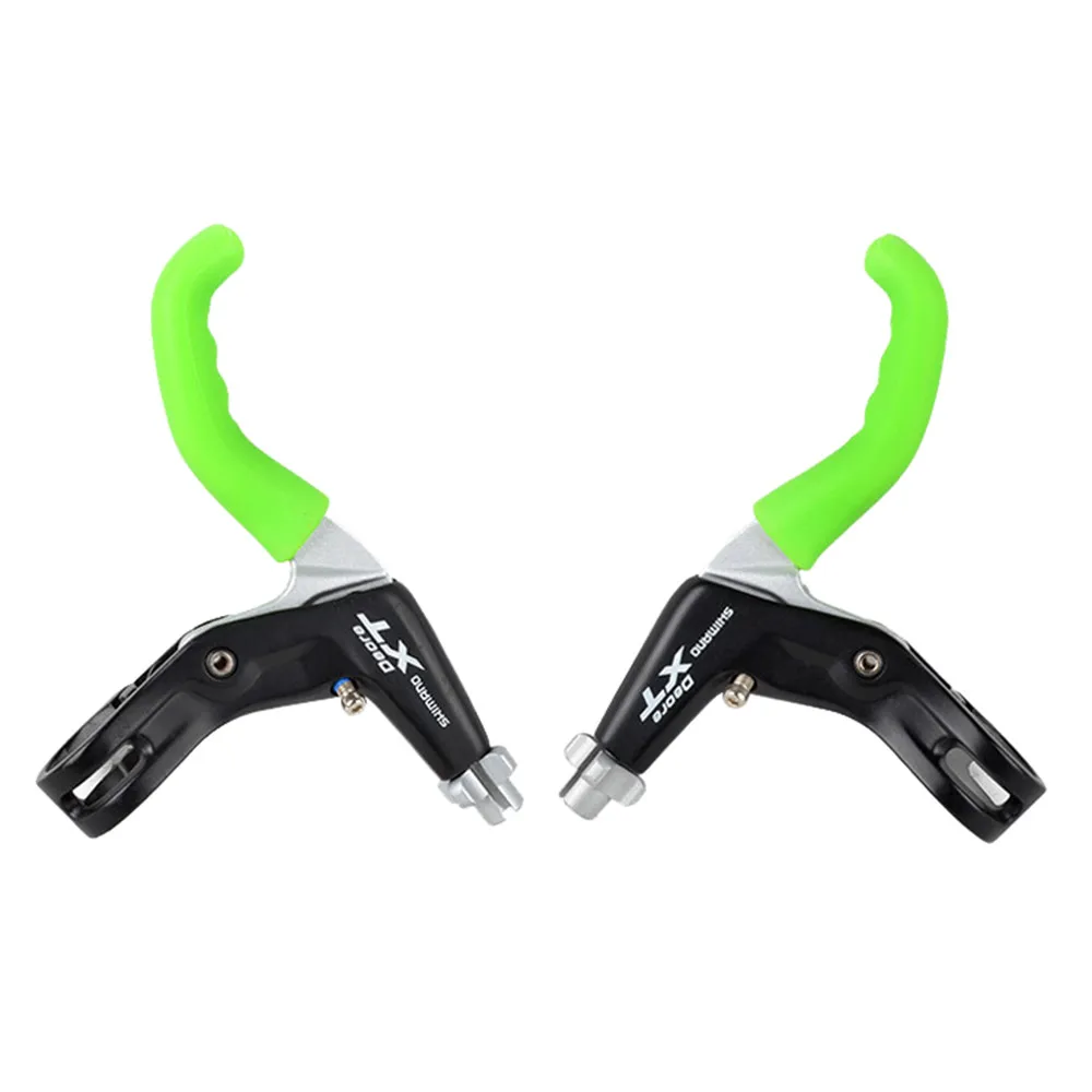 pair Mountain Bike Bicycle Handle Bar Grip Brake Lever Silicone Cover Protector