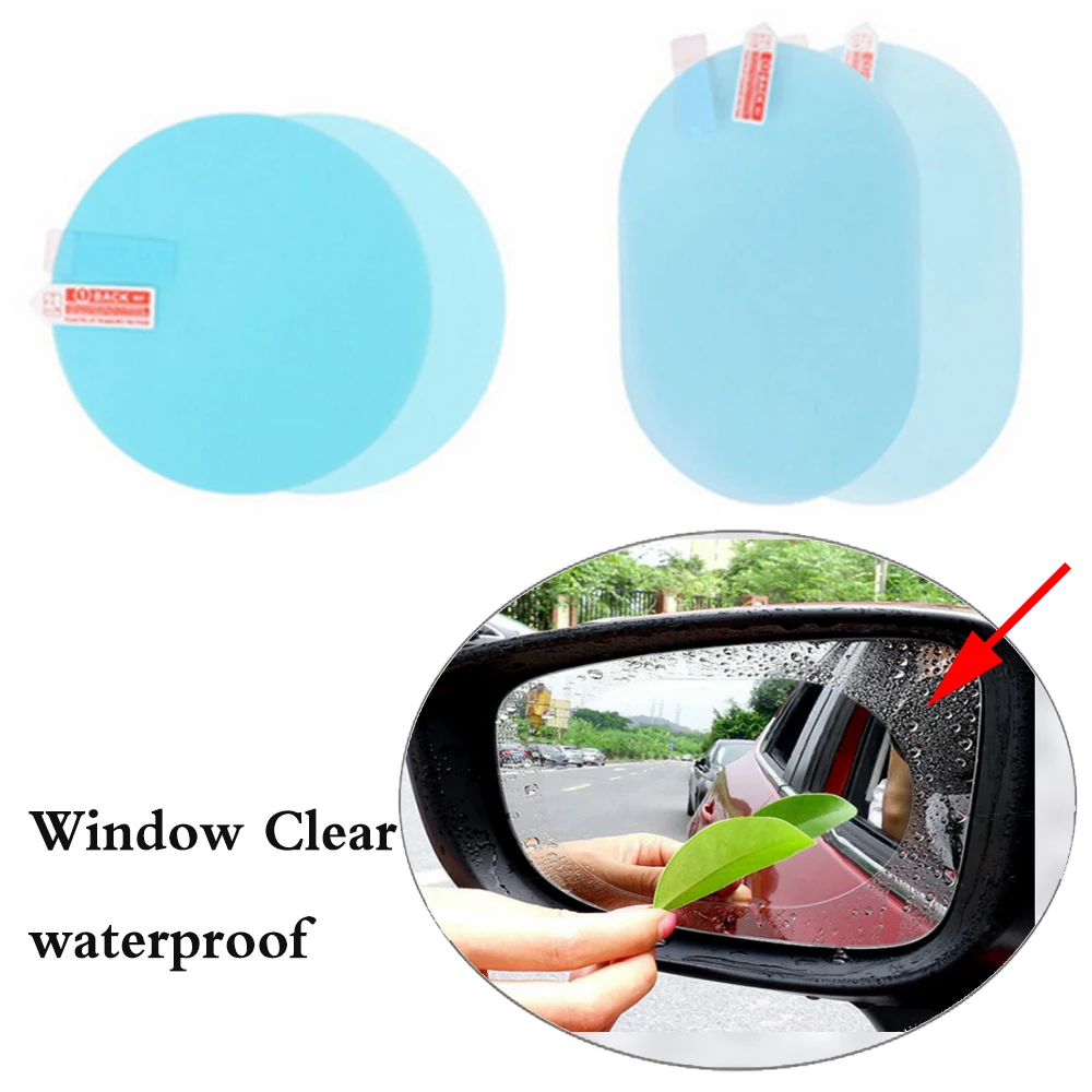 

2PCS Car Rearview Mirror Protective Film Anti Fog Window Clear Rainproof Rear View Mirror Protective Soft Film Auto Accessories