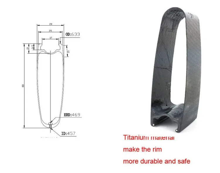 Clearance Hot Items 88mm 25mm width full carbon titanium material road bike wheel,cycling wheel for outdoor sports 1 Clearance Hot Items 88mm 25mm width full carbon titanium material road bike wheel,cycling wheel for outdoor sports 1