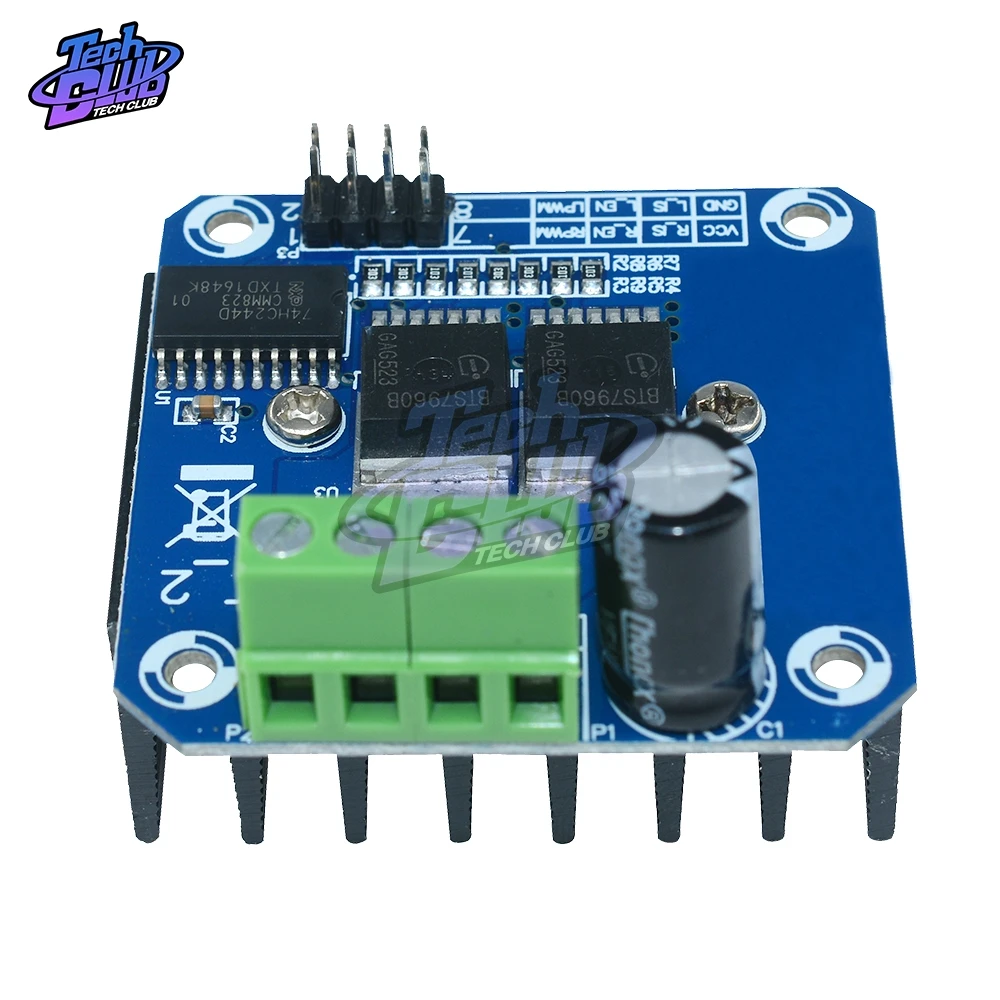 BTS7960B DC 43A Драйвер шагового двигателя двойной h-мост PWM Модуль платы для Arduino Smart Car 5,5 V-27 V мощность