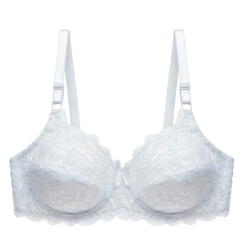 

Women Lace Plus Size Bra Sexy Ultrathin Lingerie Underwear Big Size Bras Comfort Bralette Female Brassiere C D Cup #F