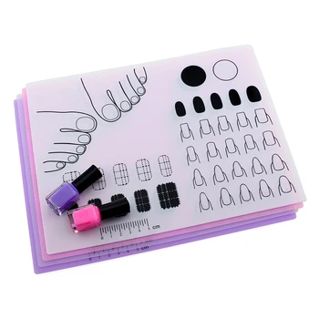 

Square Soft Silicone Toe Nail Pads Epoxy Table Mats Filling Special Pads Fingernail Pads Beauty Tools 2 Colors