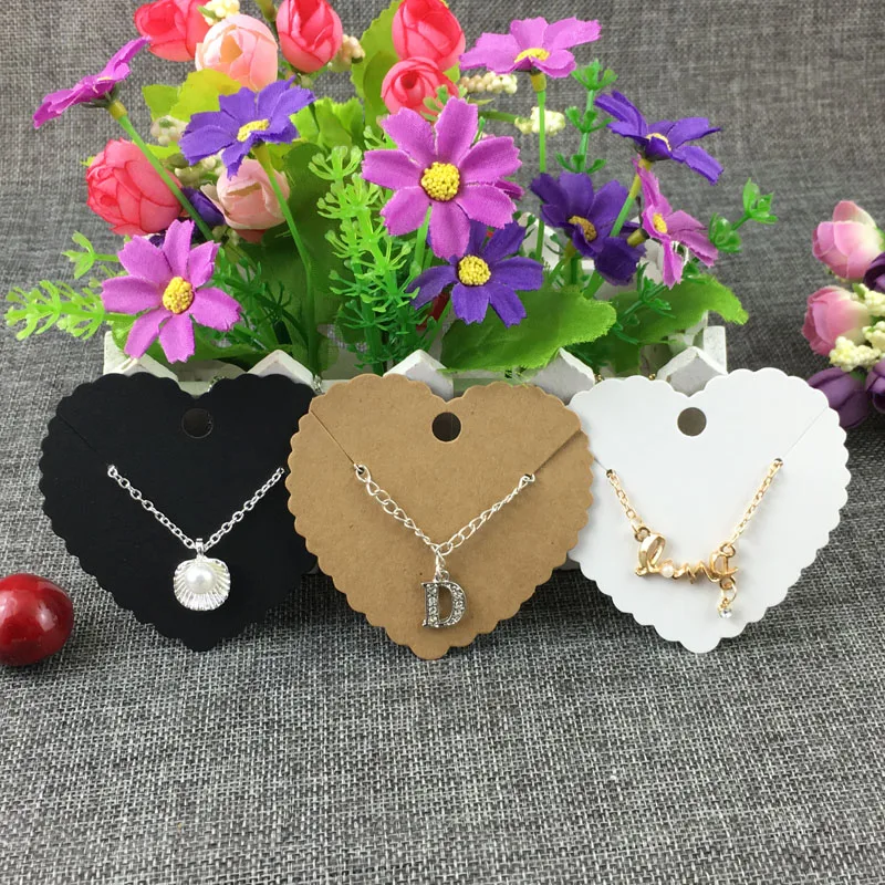 7.6*7cm 200pcs Earrings card Kraft Paper earrings Hang Tag Jewelry