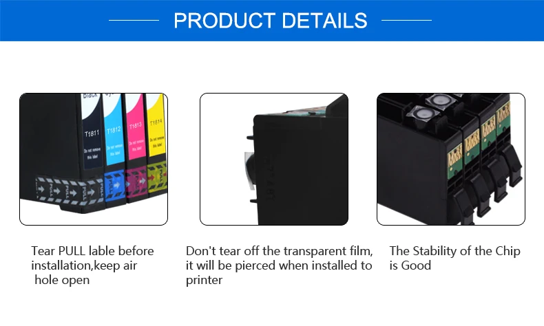 Cartucho de Impressora para Epson Cartuchos de Tinta para Xp212 Xp225 Xp312 Xp315 Xp412 Xp415 Impressoras T1811 T1812 T1813 T1814 Xp215 6 Cheap Cartuchos de tinta