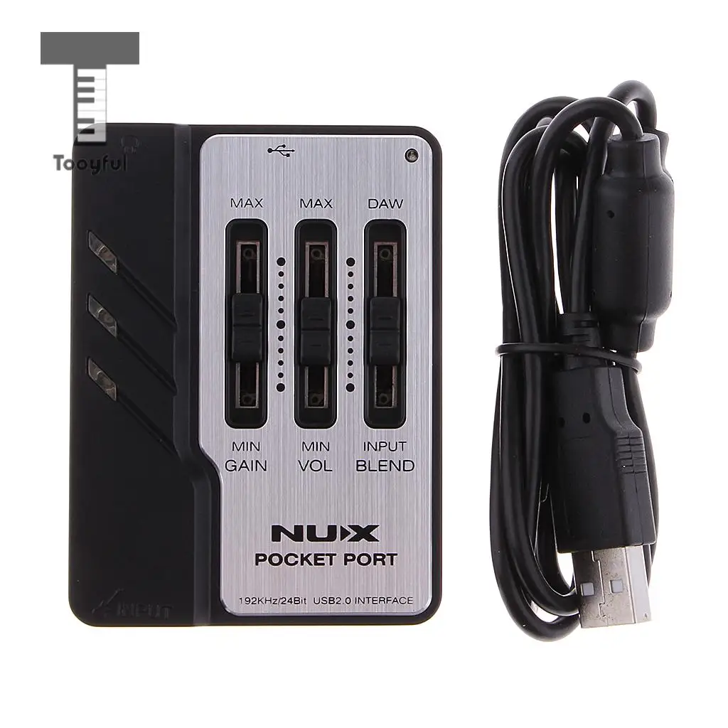 Tooyful NUX Pocket Port Guitar USB Audio Interface for Guitar Bass