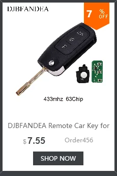 DJBFANDEA дистанционный ключ 3 кнопки 433 МГц 4D60 чип без ключа брелок для Ford Mondeo Focus Fiesta C Max S Max Galaxy