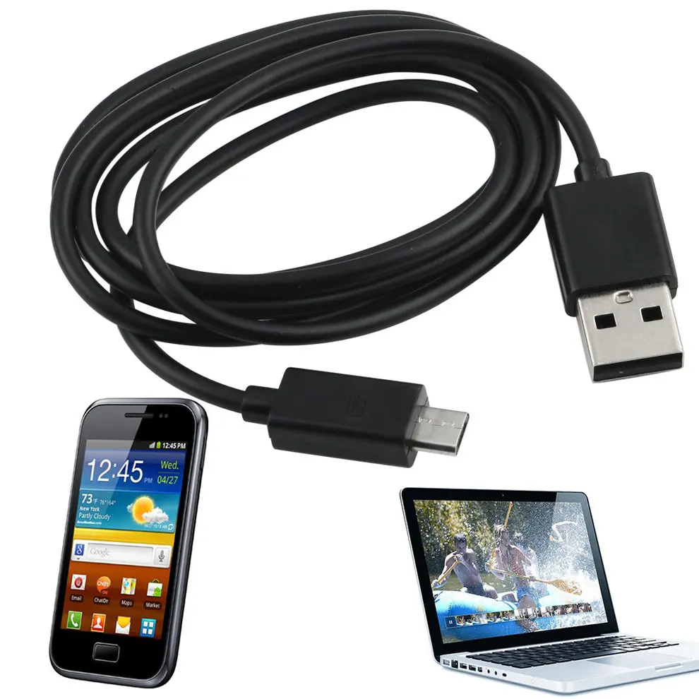 10 шт. новый черный микро-usb 2 0 мужчин и данных зарядное устройство кабель для Android