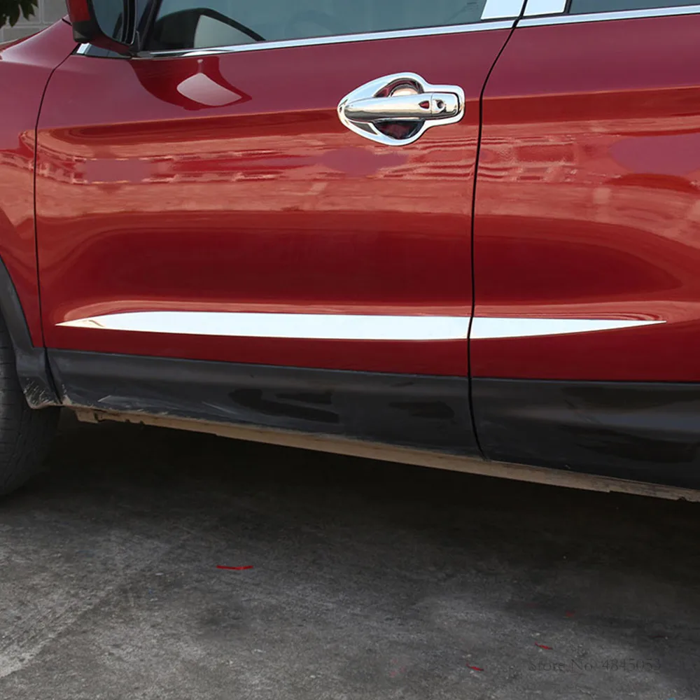 AITWATT для Nissan Qashqai 2016 2019 нержавеющая сталь Боковая Дверь Корпус формовочная