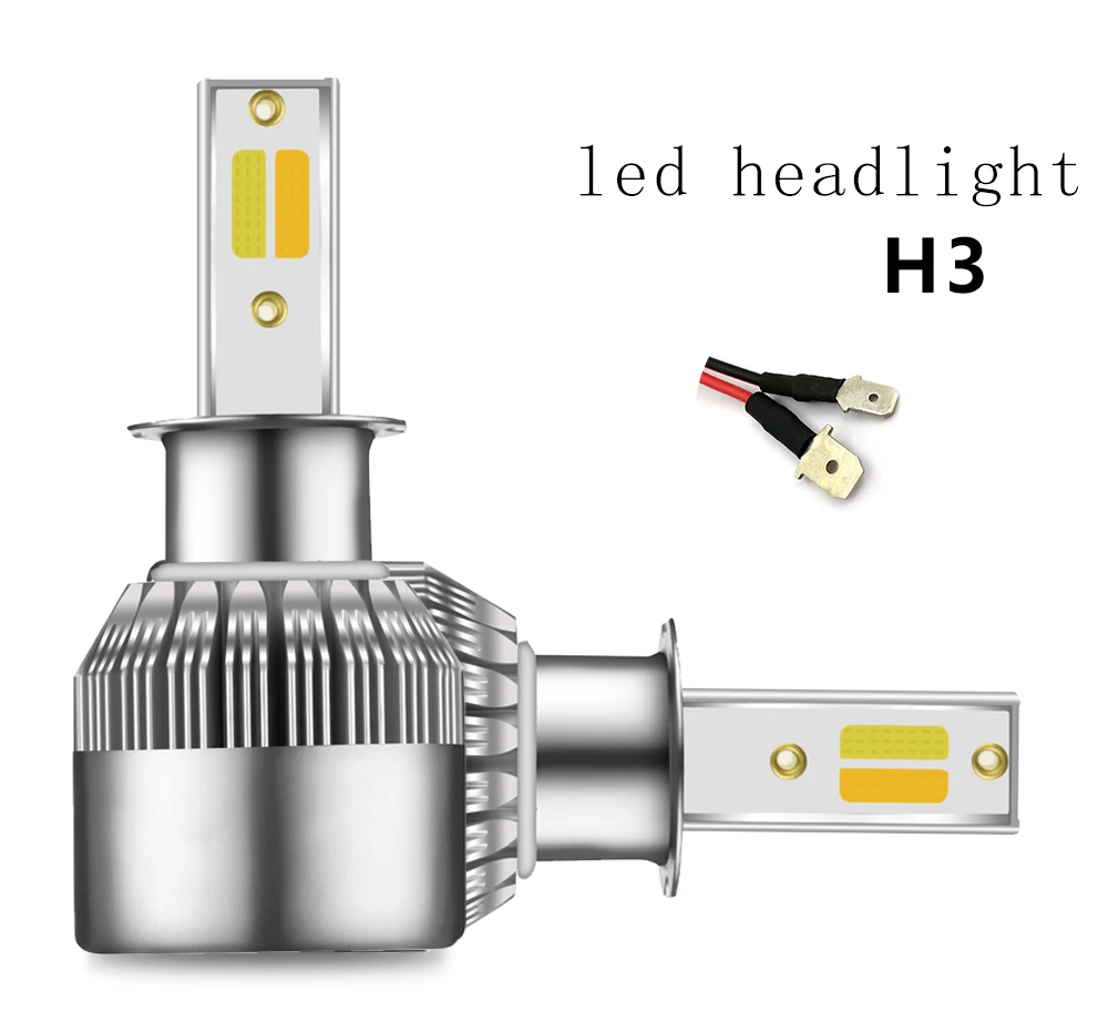 2 предмета супер яркие Автомобильные фары лампы H1 led H3 H4 H7 H1 Led 3000 К 6000 двойной Цвет фары H8 H9 H11 9005 9006 HB3 HB4 880