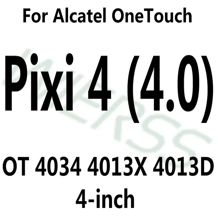 Закаленное Стекло Экран Защитная пленка для Alcatel One Touch Pop 2 3 4 4+/C3 C5 C7 C9/Idol 3 4 4S 4,7/Pixi 3 4 3,5 4 4,5 5 5,5 6 - Цвет: Alcatel Pixi 4 4