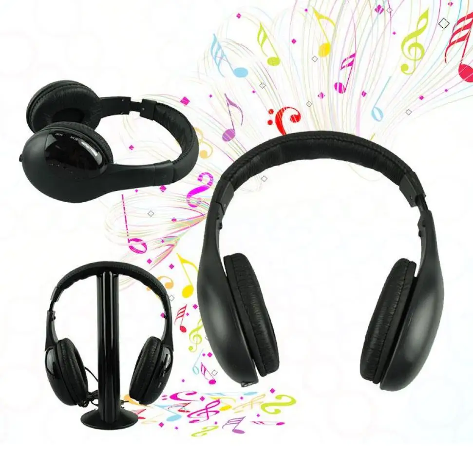 5 в 1 Беспроводные наушники Casque Audio Sans Fil Ecouteur Hi Fi радио FM ТВ MP3 MP4 полноканальный