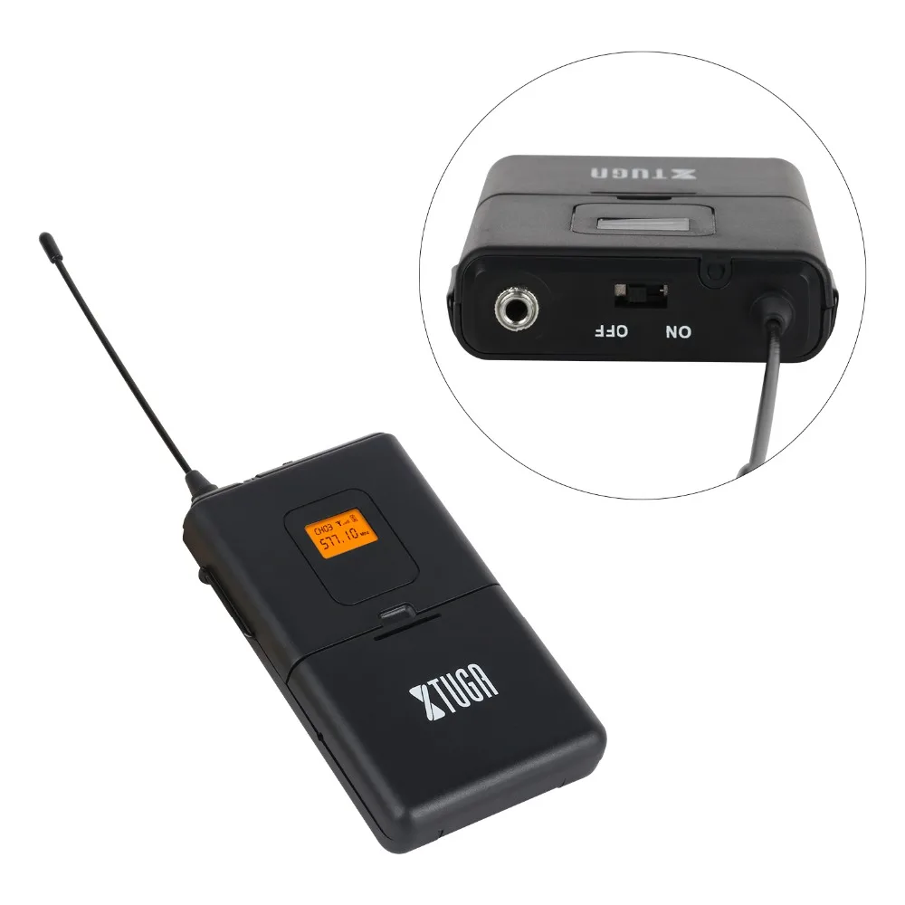 XTUGA GLXD8 Portable UHF Microphone System with
