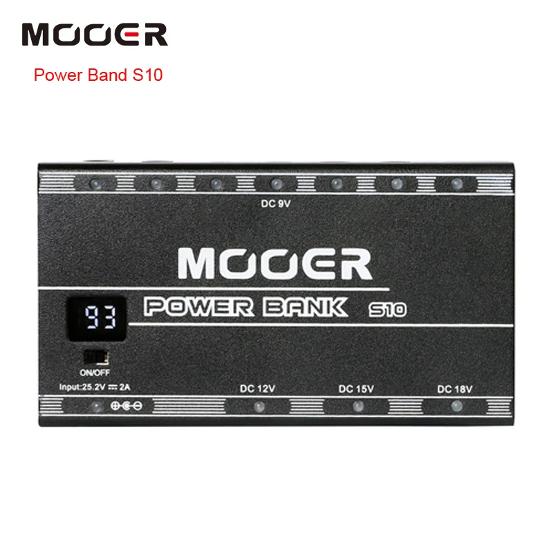 

MOOER Power Band S10 Guitar 10 Power Output Rechargeable professional Battery Pedalboard Power Supply