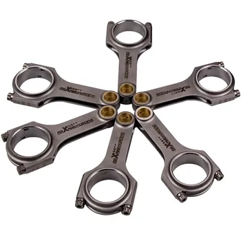 

6x 121.5mm Connecting Rods For Nissan R32 R33 R34 2.5 GTS 2.6 GTR RB25DET RB26DET 600-800HP H-beam Con rod Bielle bronzed pin