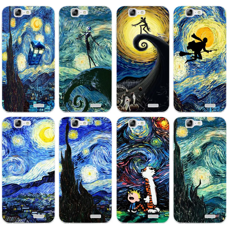 

H259 Starry Night Harry Potter Transparent Hard Thin Skin Case Cover For Huawei P8 P9 P10 Lite Plus 2017 Honor 8 Lite 9 6X