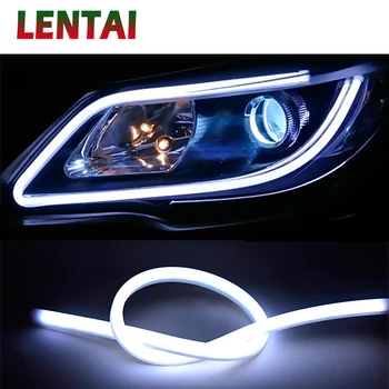 

EALEN 1Set 60CM Car LED DRL Strip Light White+Yellow turn signal For Citroen C4 C5 Kia Cerato Sorento Ceed Opel Astra H J G