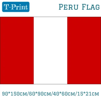 

90*150cm/60*90cm/40*60cm/15*21cm Peru National Polyester Flag 5*3FT For Event Office Home decoration