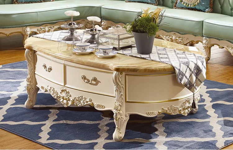 Royal Furniture French Style Drawing Room Classic Wooden Sofa Set Designs - 932